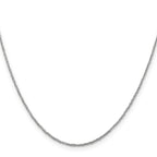 14K White Gold Solid Rope Chain Necklace 1.1mm