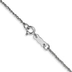 14K White Gold Solid Rope Chain Necklace 1.1mm