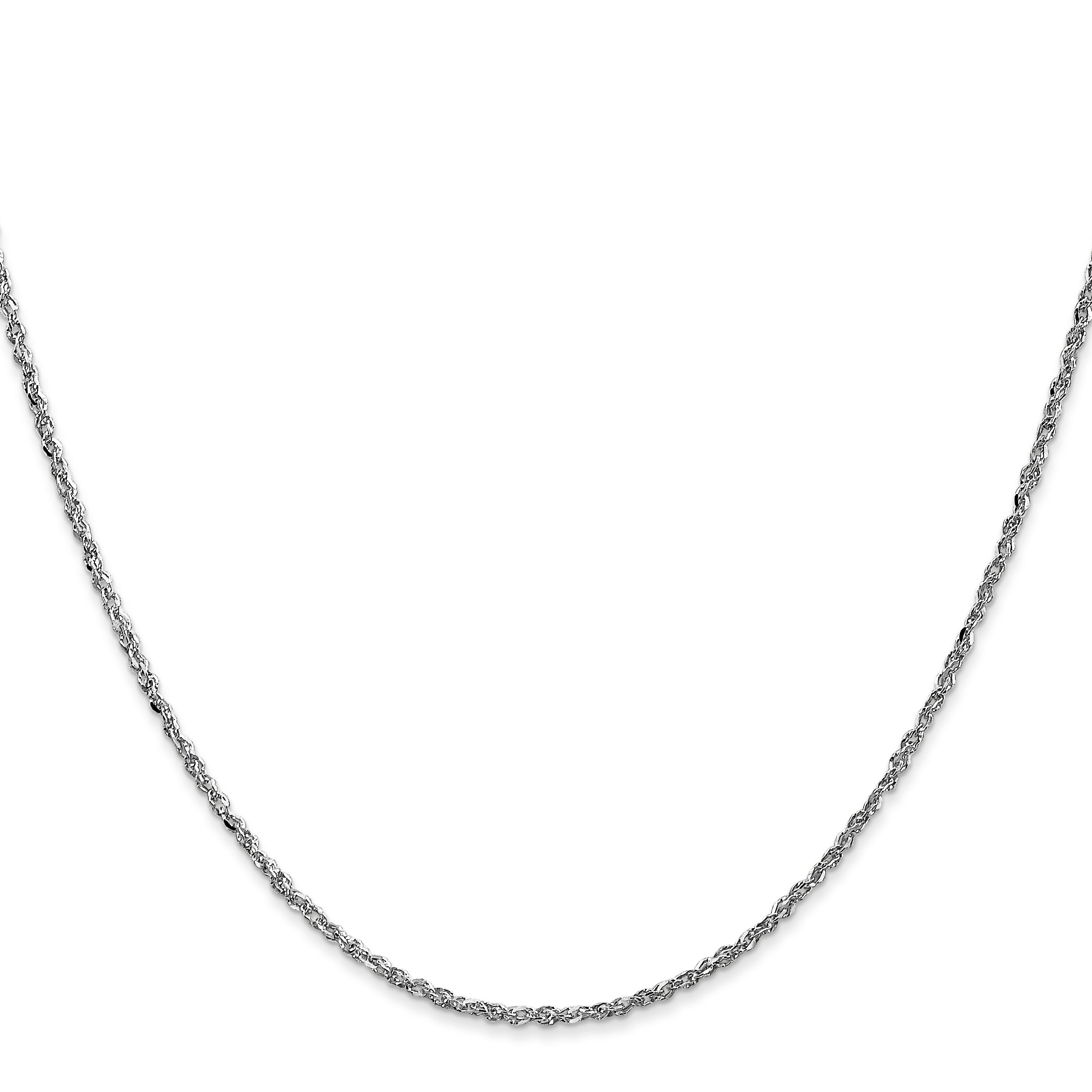 14K  White Gold 14 inch 1.7mm Ropa with Lobster Clasp Chain Secondary image