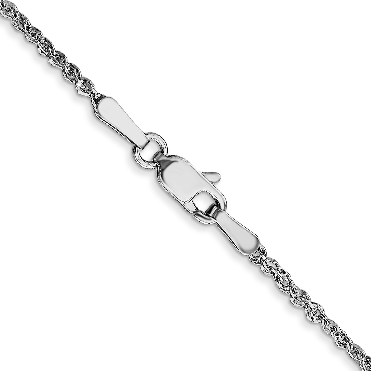 14K  White Gold 24 inch 1.7mm Ropa with Lobster Clasp Chain
