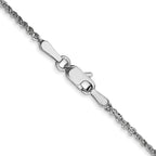 14K  White Gold 24 inch 1.7mm Ropa with Lobster Clasp Chain