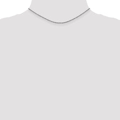 14K  White Gold 14 inch 1.7mm Ropa with Lobster Clasp Chain
