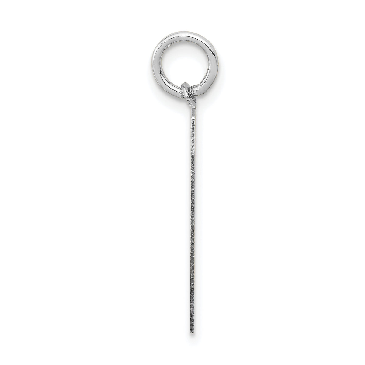 Medium Number 91 Charm in 14K White Gold, Satin - Sophia Jewelers