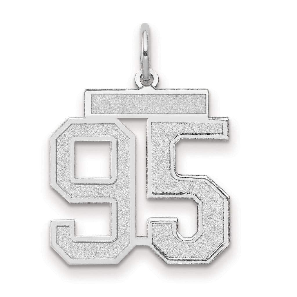 14kw Medium Satin Number 95 Charm