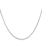 14K White Gold 24 inch .6mm Round Snake with Lobster Clasp Chain