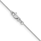 14K White Gold 24 inch .6mm Round Snake with Lobster Clasp Chain