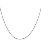 14K White Gold 30 inch .9mm Round Snake with Lobster Clasp Chain
