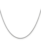 14K White Gold 30 inch 1.1mm Round Snake with Lobster Clasp Chain