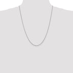 14K White Gold 24 inch 1.1mm Round Snake with Lobster Clasp Chain