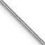 14K White Gold 30 inch 1.1mm Round Snake with Lobster Clasp Chain