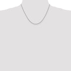 14K White Gold 18 inch 1.4mm Round Snake Lobster Clasp Chain