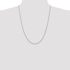 14K White Gold 24 inch 1.4mm Round Snake Lobster Clasp Chain