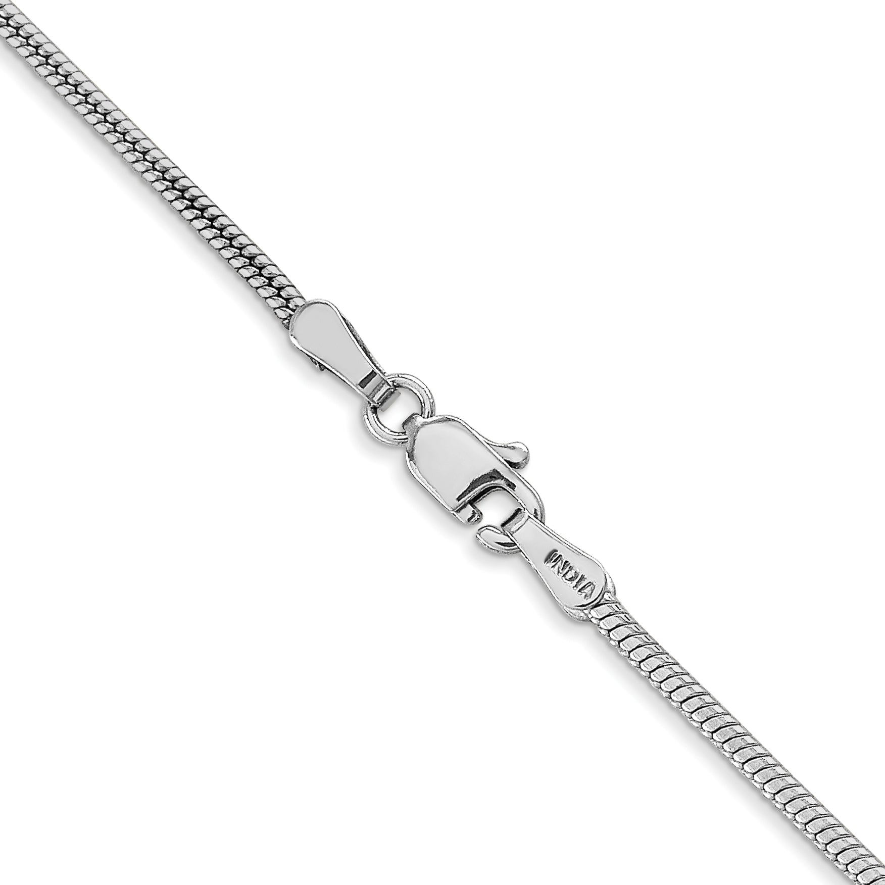 14K White Gold Solid Snake Chain Necklace 1.6mm