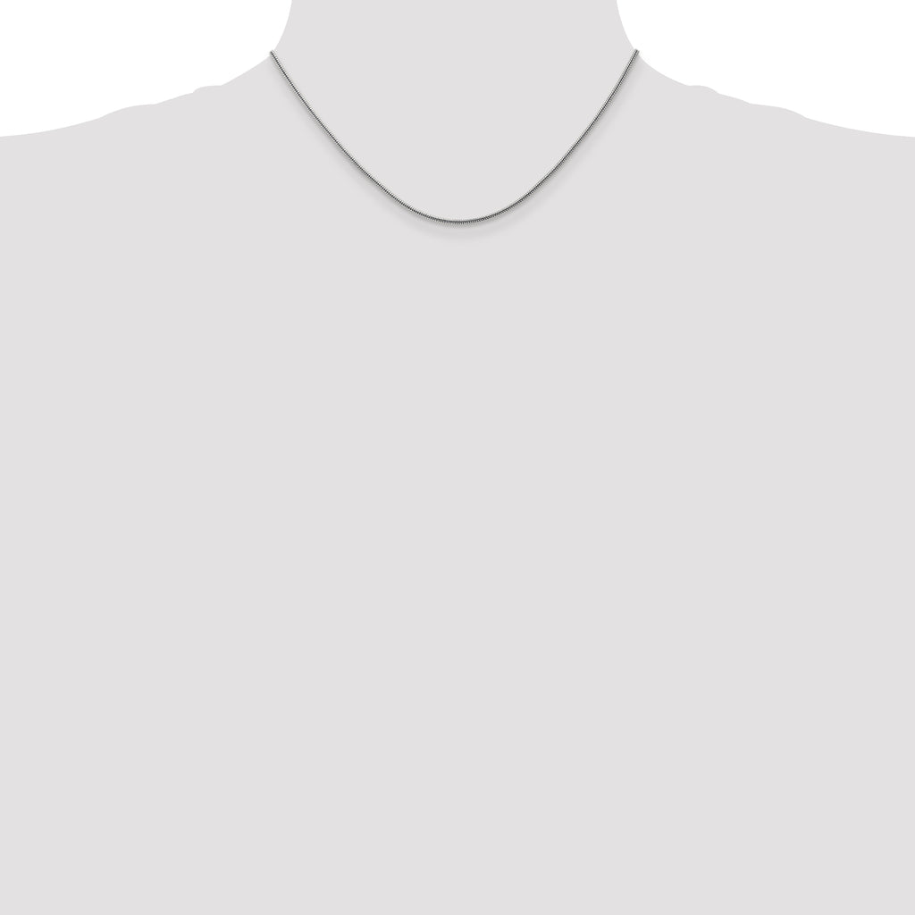 14K White Gold Solid Snake Chain Necklace 1.6mm