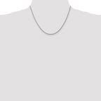 14K White Gold 18 inch 1.6mm Round Snake Lobster Clasp Chain