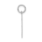 Small Number 11 Charm in 14K White Gold, Satin - Sophia Jewelers