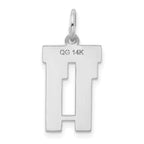 Small Number 11 Charm in 14K White Gold, Satin - Sophia Jewelers