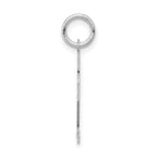 14kw Small Satin Number 12 Charm