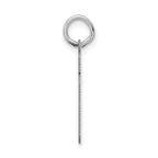 Small Number 19 Charm in 14K White Gold, Satin - Sophia Jewelers