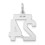 14kw Small Satin Number 24 Charm