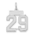 14kw Small Satin Number 29 Charm