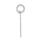 Small Number 30 Charm in 14K White Gold, Satin - Sophia Jewelers
