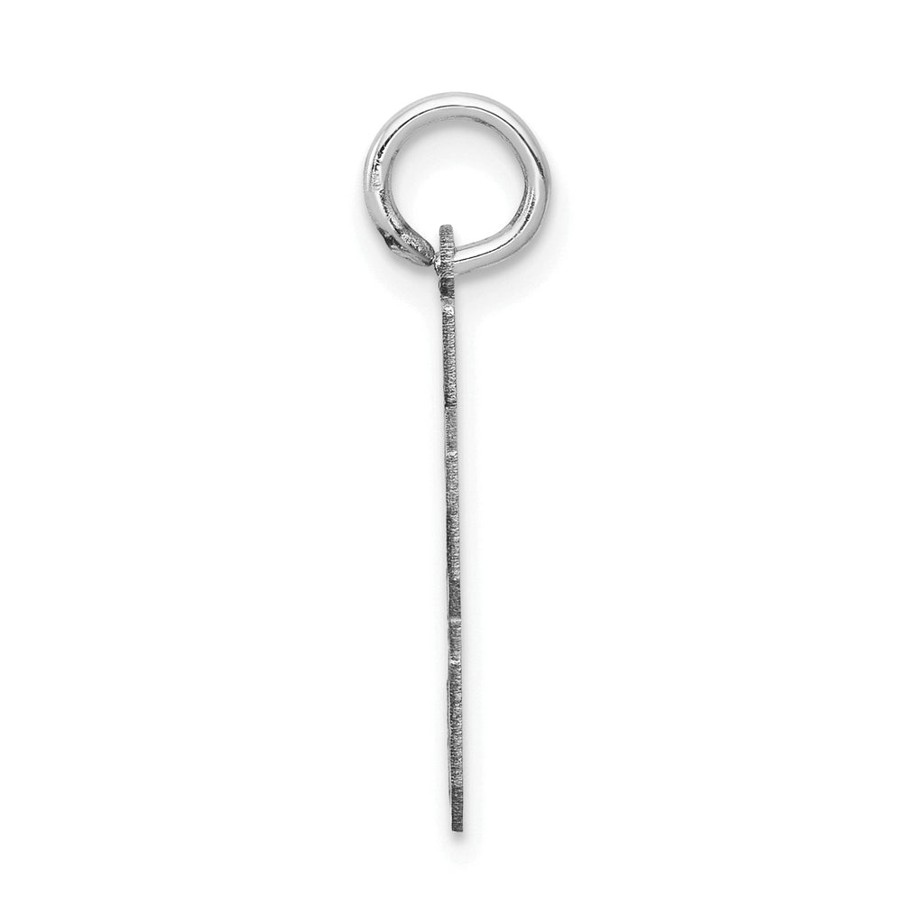 Small Number 33 Charm in 14K White Gold, Satin - Sophia Jewelers