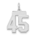 14kw Small Satin Number 45 Charm