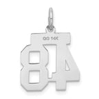14kw Small Satin Number 48 Charm