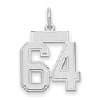 14kw Small Satin Number 64 Charm