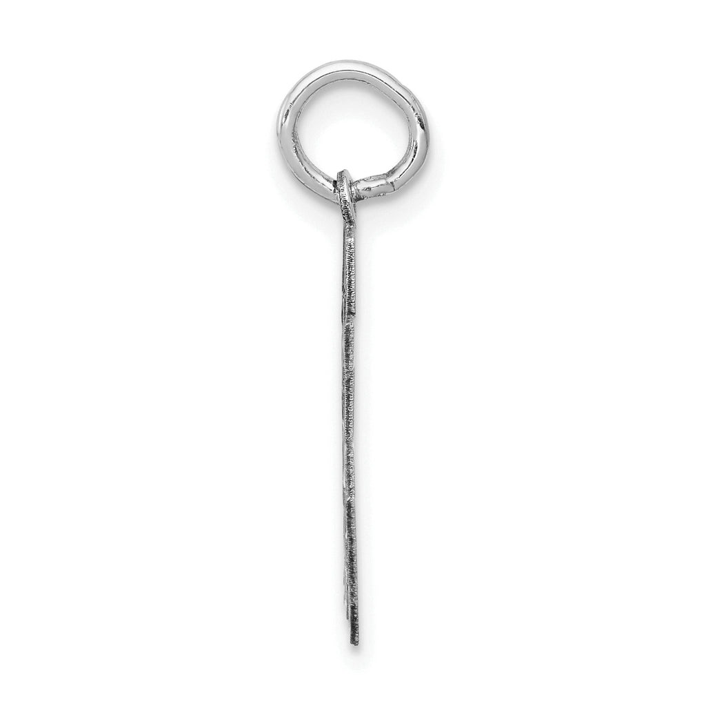 Number 65 Charm in 14K White Gold, Brushed & Satin - Sophia Jewelers
