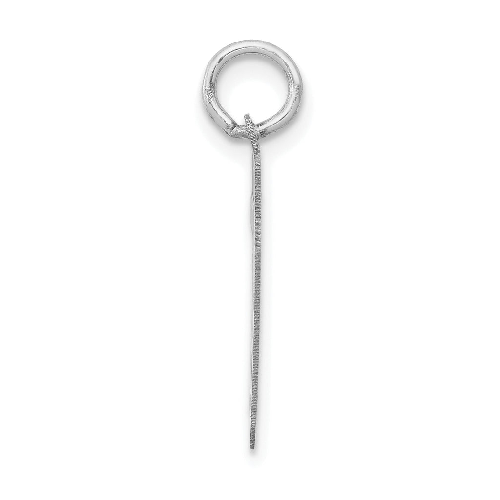 Small Number 79 Charm in 14K White Gold, Satin - Sophia Jewelers