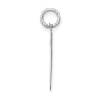 Small Number 79 Charm in 14K White Gold, Satin - Sophia Jewelers