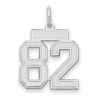 14kw Small Satin Number 82 Charm