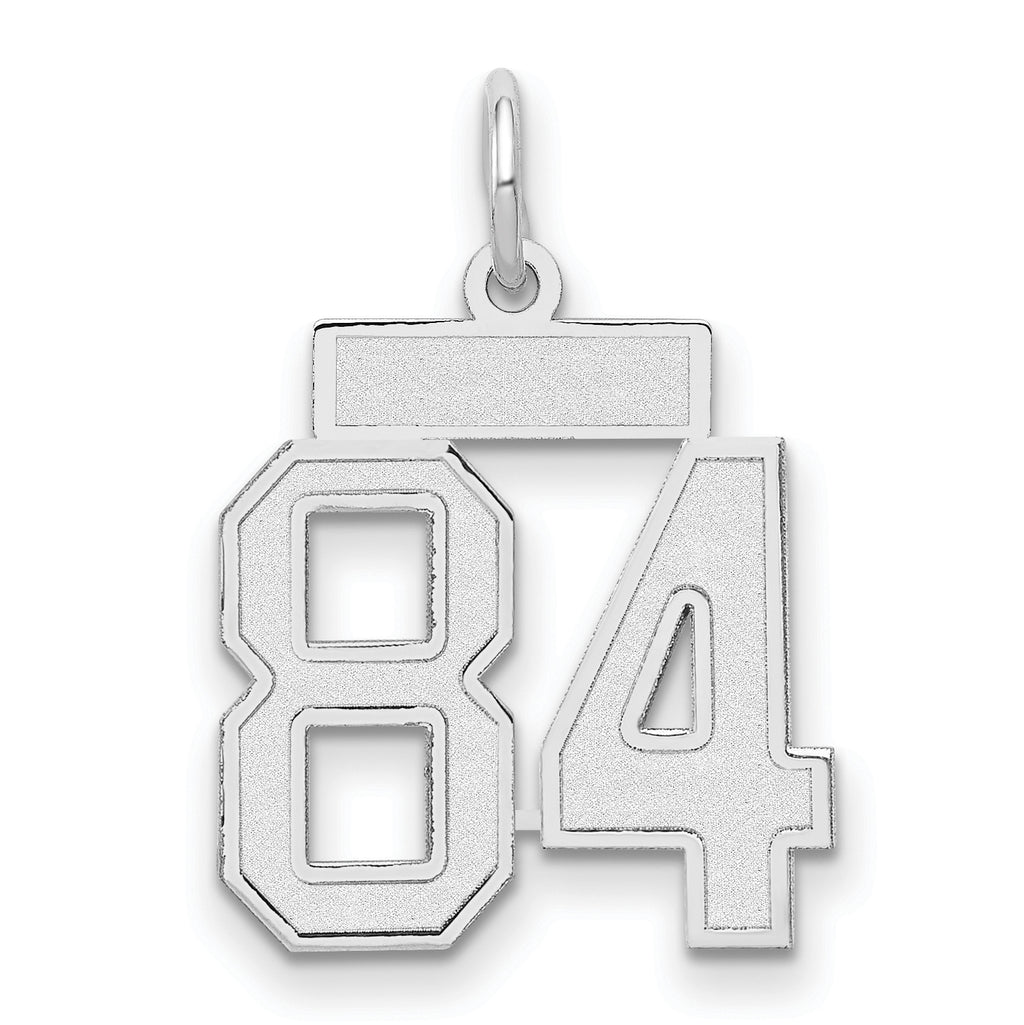14kw Small Satin Number 84 Charm