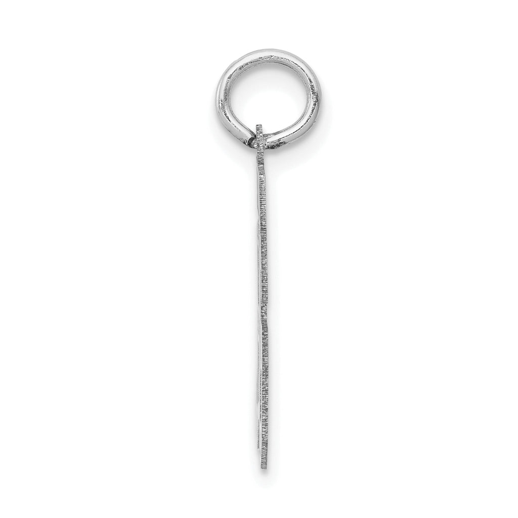 Small Number 86 Charm in 14K White Gold, Satin - Sophia Jewelers