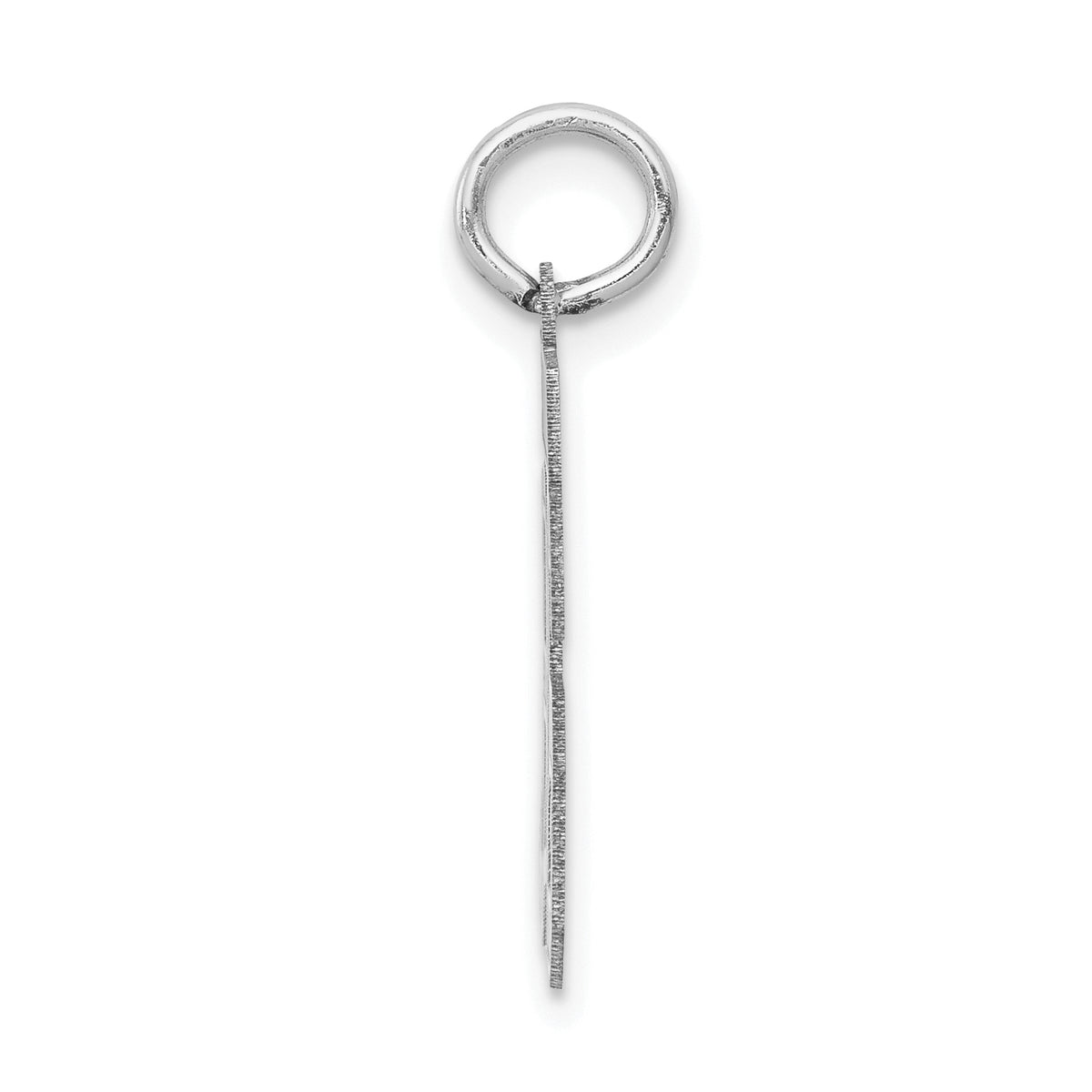 Small Number 86 Charm in 14K White Gold, Satin - Sophia Jewelers