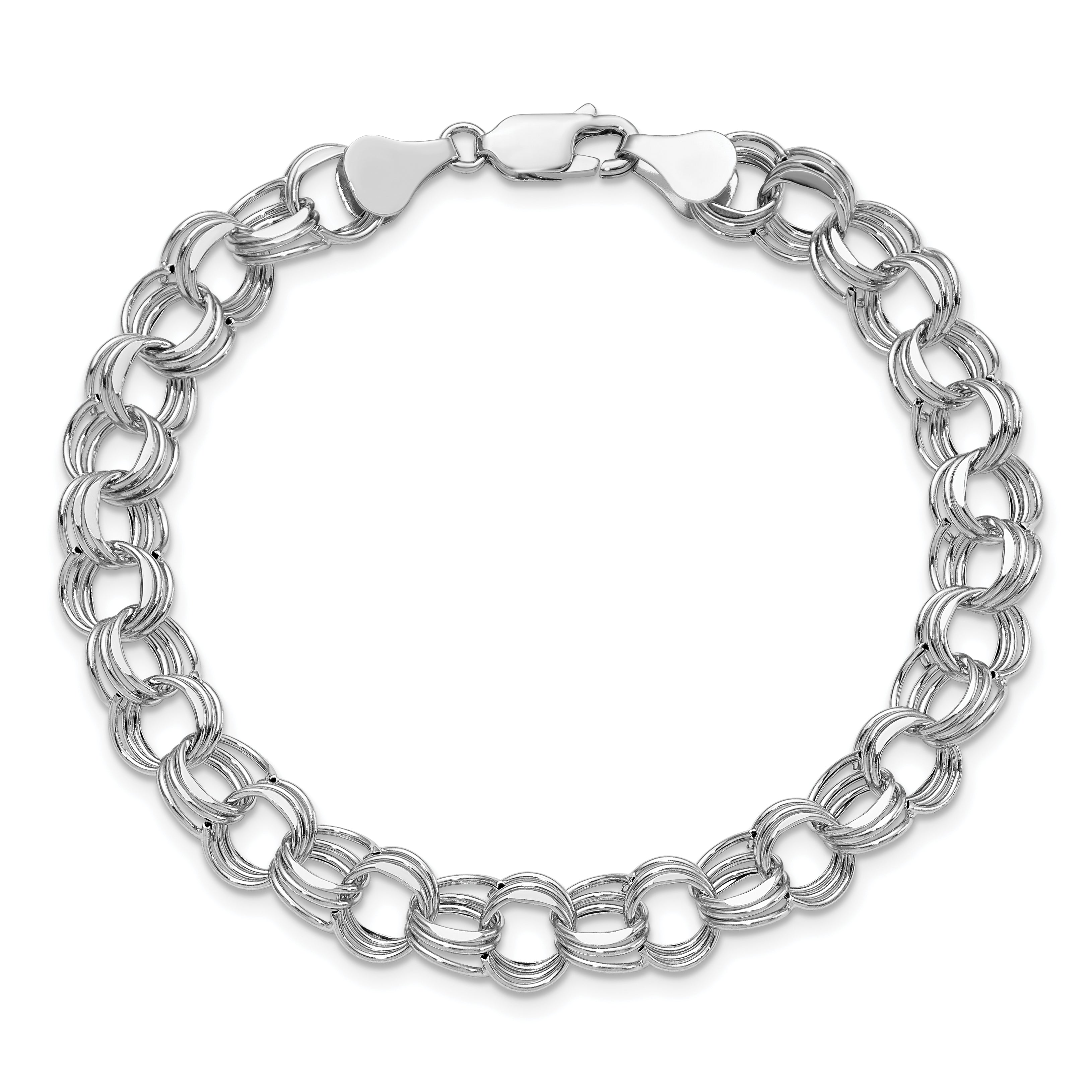 14K White Gold Charm Bracelet