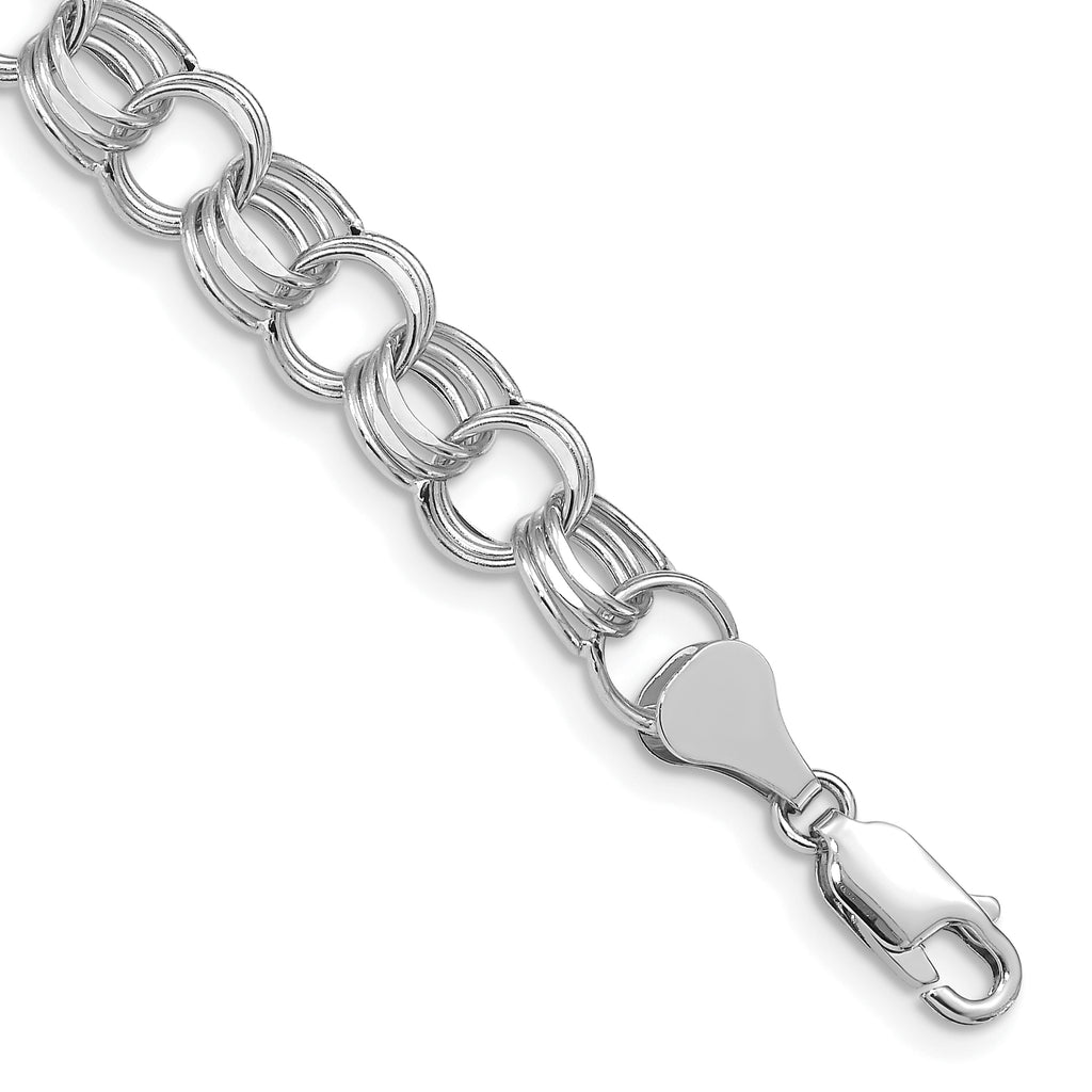 14K White Gold Charm Bracelet