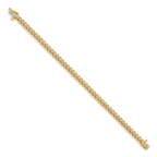 14k Holds 1.4 carat 50-1.9mm Round Diamond Fancy Spiral 7 inch Tennis Bracelet Mounting (No Stone Included)