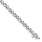 14k White Gold Holds 1.4 carat 50-1.9mm Round Diamond Fancy Spiral 7 inch Tennis Bracelet Mounting (No Stone Included)