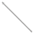 14k White Gold Complete 1.95 carat Round AA Diamond Fancy Spiral 7 inch Tennis Bracelet