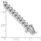14k White Gold Complete 1.95 carat Round AA Diamond Fancy Spiral 7 inch Tennis Bracelet