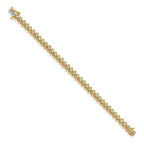 14k Complete 2.25 carat Round AA Diamond Fancy Spiral 7 inch Tennis Bracelet