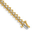 14k Complete 2.25 carat Round AAA Diamond Fancy Spiral 7 inch Tennis Bracelet