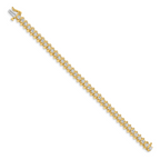14k Complete 3.72 carat Round AAA Diamond Fancy Spiral 7 inch Tennis Bracelet