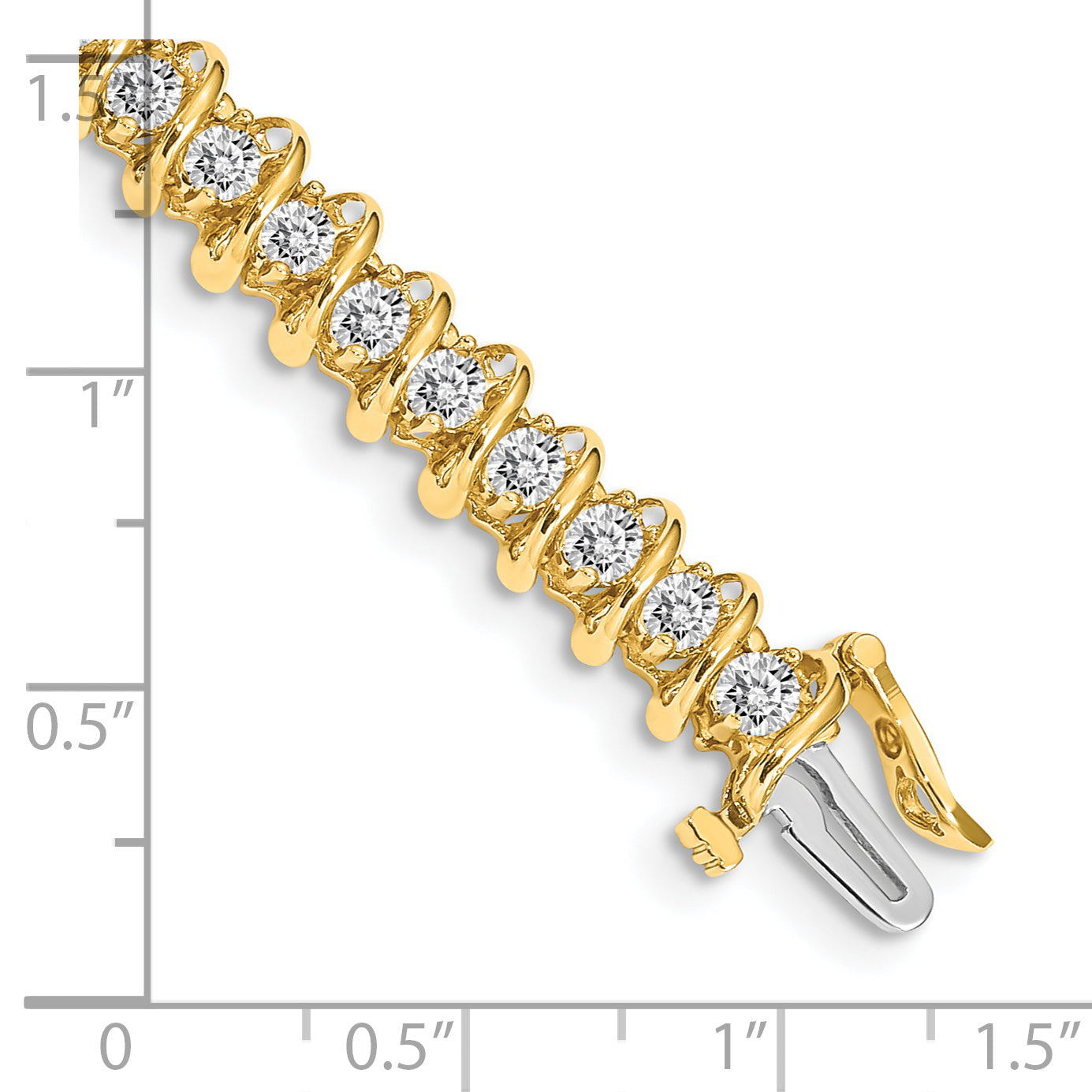 14k Complete 3.72 carat Round VS Diamond Fancy Spiral 7 inch Tennis Bracelet