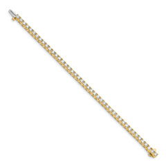 14k Complete 6.6 carat Round VS Diamond 4-prong 7 inch Tennis Bracelet