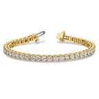 14k Holds 6.6 carat 44-3.4mm Round Diamond 4-prong 7 inch Tennis Bracelet Mounting (No Stone Included)