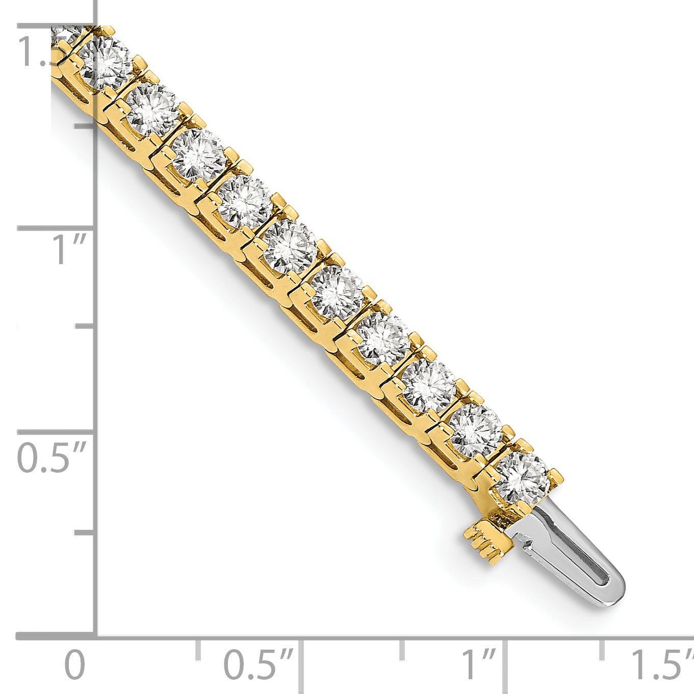 14k Complete 6.6 carat Round AA Diamond 4-prong 7 inch Tennis Bracelet